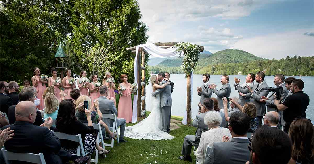 A lakeside wedding