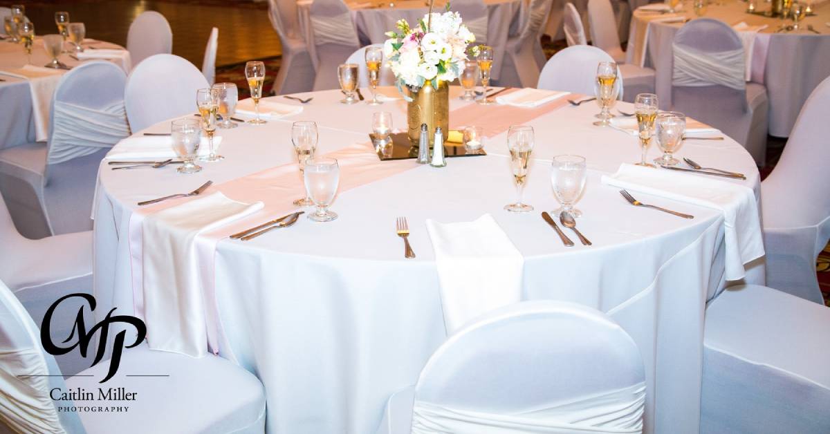table setup for wedding